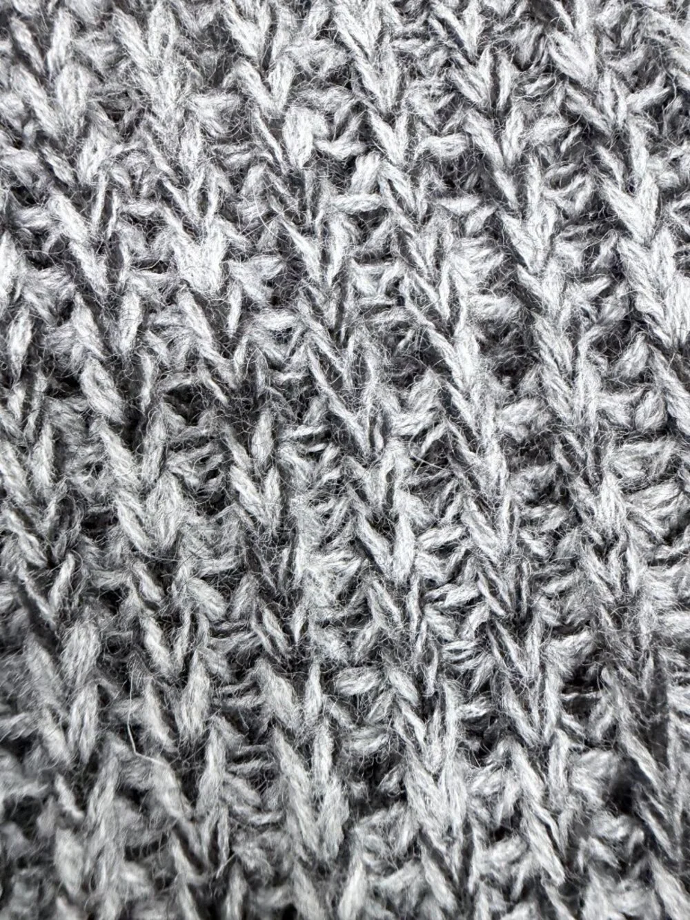 Chunky Knit Heather Gray Scarf White Heraldic Lion Embroidered Winter Unisex